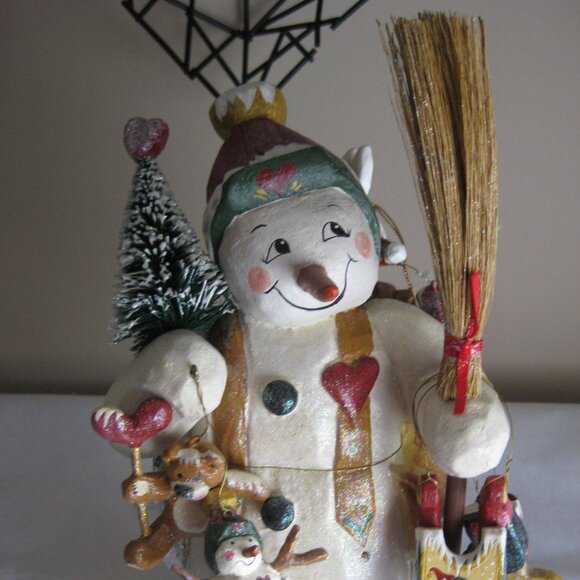 Vintage House of Hatten Denise Calla Fire & Ice Jack Frost Snowman Figurine 1999 - Picture 2 of 11